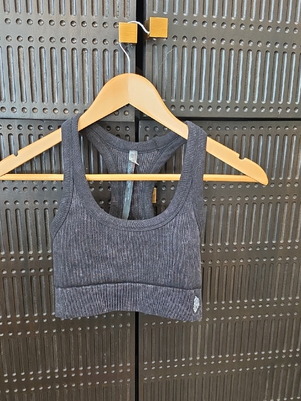 Free People Black Ribbed Tank Top
